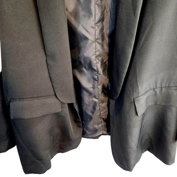 Shein Curve Women's Blazer 4XL 4X 4 X Black Open Plus Size 26W 28W Coat Jacket - Picture 3 of 8